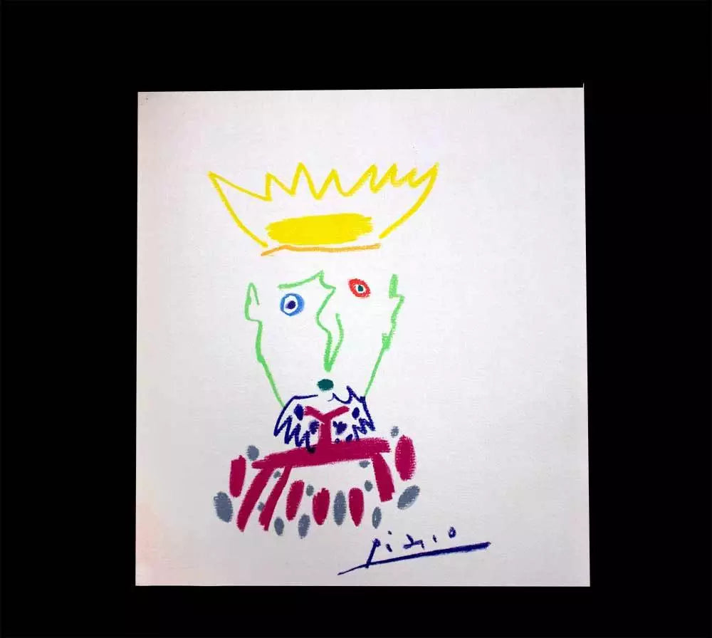 Pablo PICASSO Lithograph SIGNED Limited Ed. Wtmrk Wove ppr +Ref. c116 ~Cuatro Reyes #4