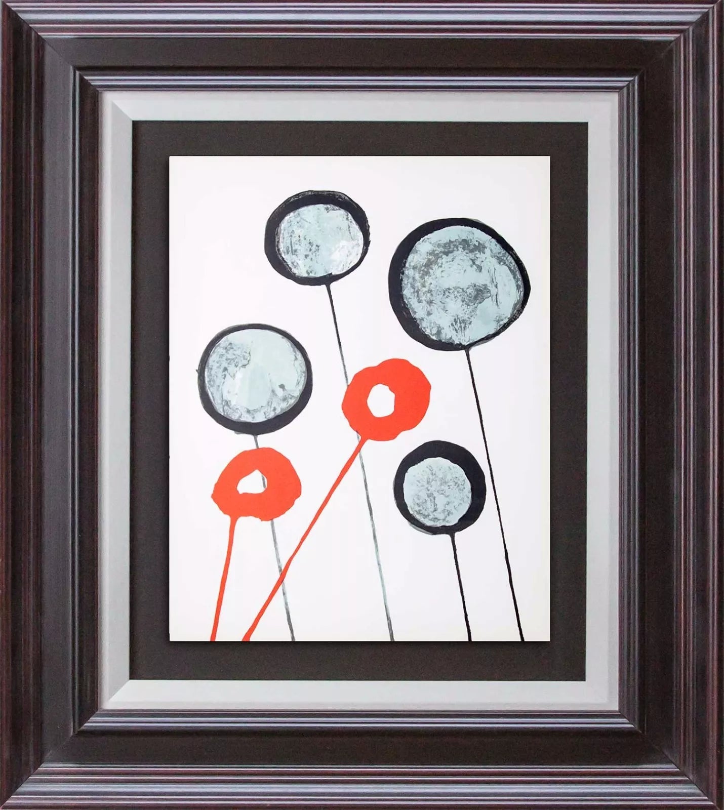 (2) Alexander CALDER Original COLOR Lithograph LIMITED Ed. 1966 ++Custom FRAMING