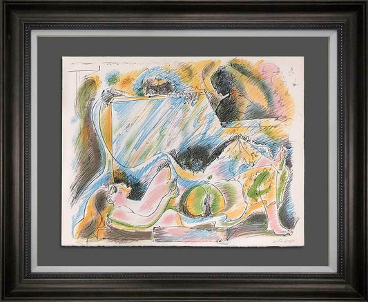 Andre MASSON Lithograph HAND SIGNED Limited no. 108 ORIGINAL w/Archival Frame