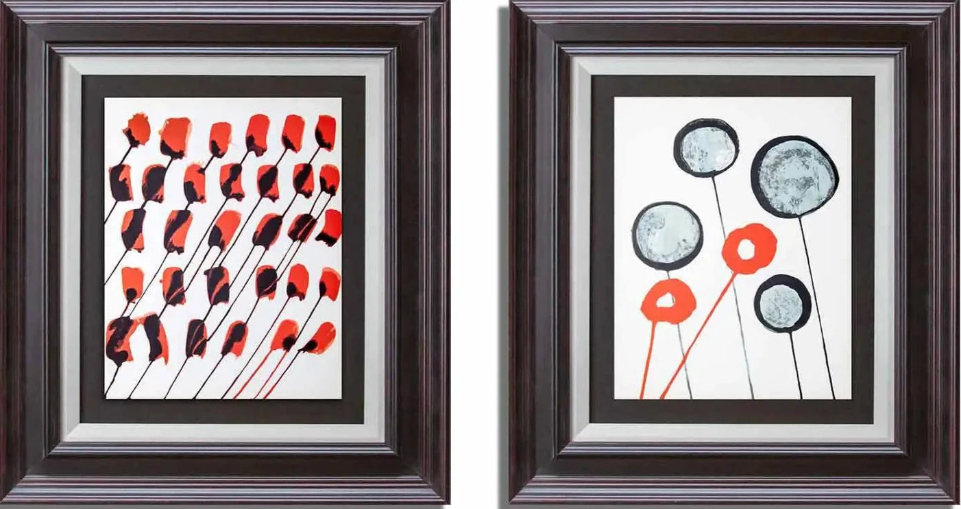 (2) Alexander CALDER Original COLOR Lithograph LIMITED Ed. 1966 ++Custom FRAMING