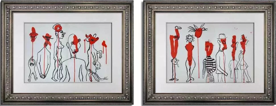 2 Alexander CALDER Original COLOR Lithograph (set of 2) LIMITED Ed w/Frame