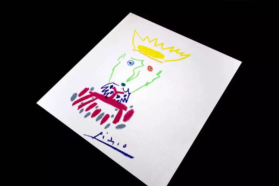 Pablo PICASSO Lithograph SIGNED Limited Ed. Wtmrk Wove ppr +Ref. c116 ~Cuatro Reyes #4