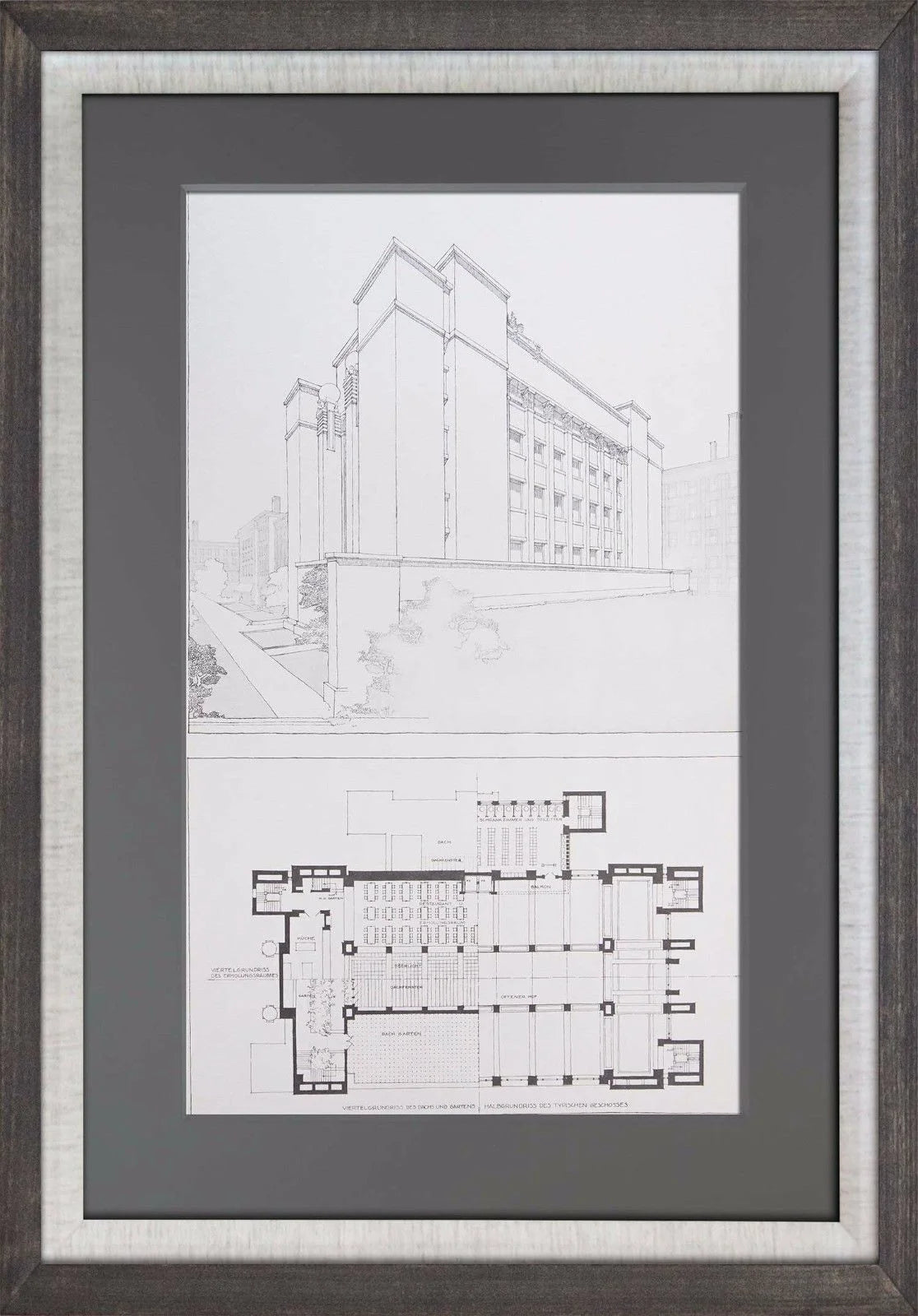 (2) Frank Lloyd Wright Lithographs - Larkin Building Buffalo, NY