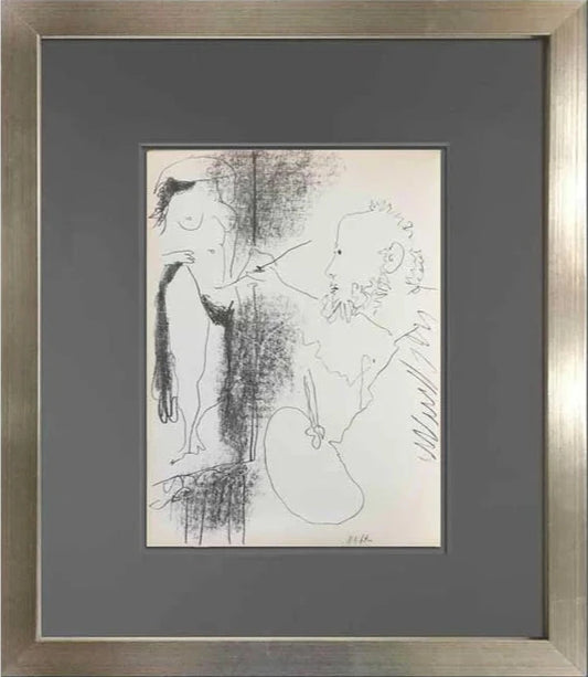 Pablo Picasso Lithograph "The Artist with his model"