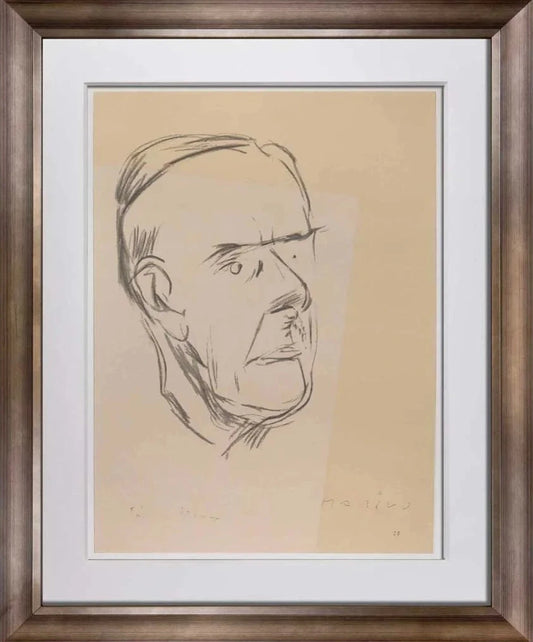 Marino Marini Lithograph "Thomas Mann"