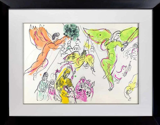 Marc Chagall Original Lithograph Sketch for Mozart 1965
