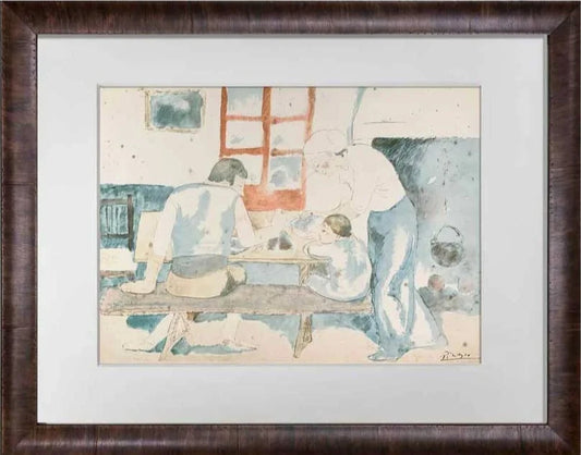 Pablo Picasso Lithograph Limited Edition "Family at Supper"