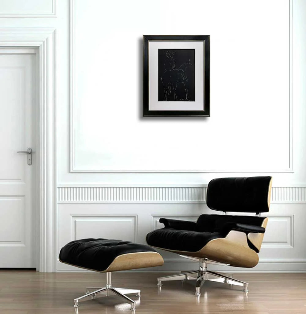 Marino MARINI Lithograph SIGNED Ltd EDITION "Black Scratchboard"