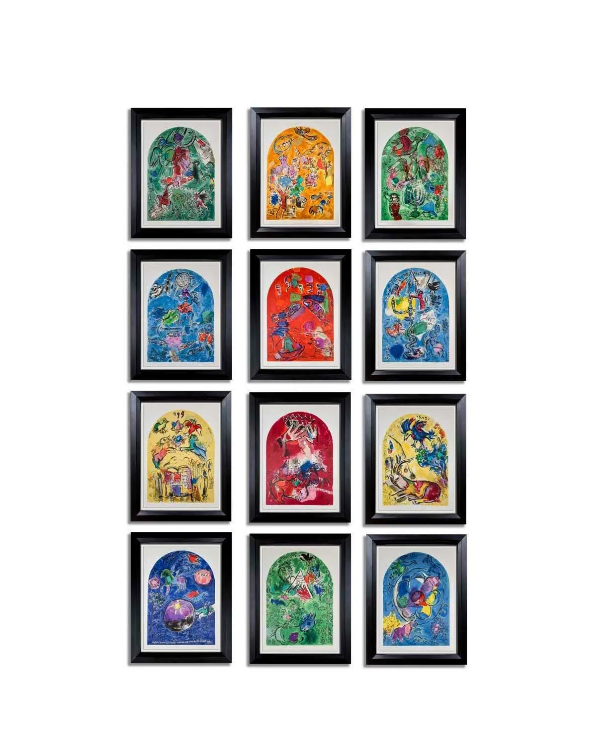 12 Marc CHAGALL Lithographs LTD. Ed. ~Windows for Jerusalem w/Shipping Included