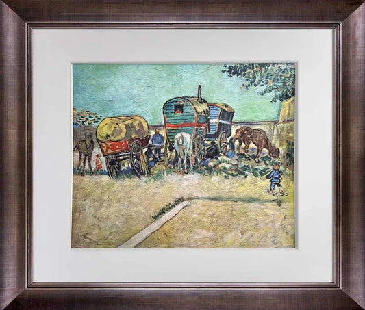 Vincent Van GOGH Lithograph Ltd. Ed. "Gypsy Camp" 1937 w/Archival Frame
