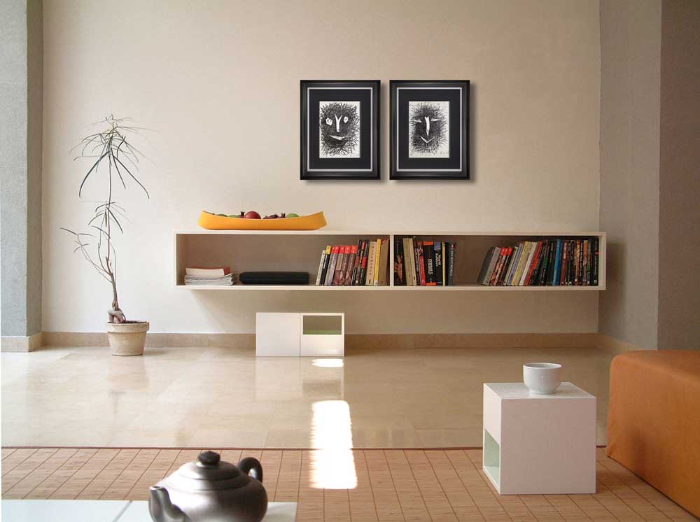 2 Pablo PICASSO Original LITHOGRAPH (2pc SET) +Catalogue Ref: c125 b1108