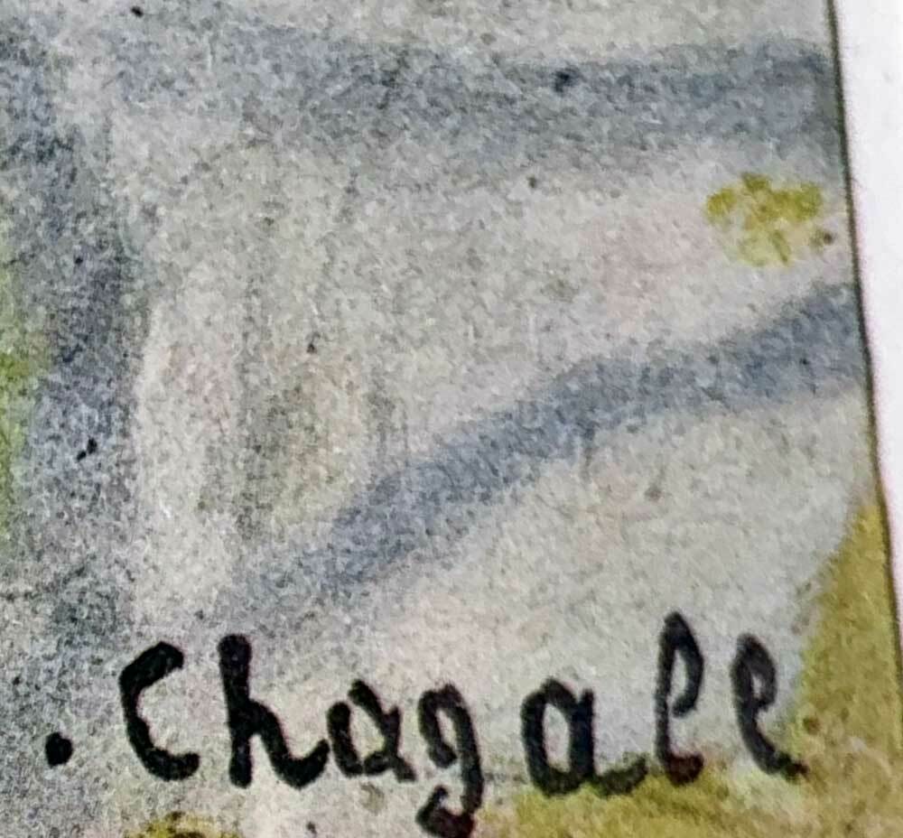 Marc CHAGALL LITHOGRAPH Limited Edition "Der Loffel(The Spoon"') w/Frame Included