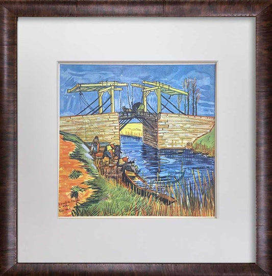 Vincent Van Gogh Lithograph "Bridge..." w/Frame included