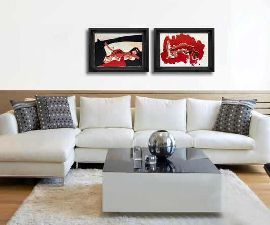Paul Rebeyrolle Original Double Lithographs Ltd Ed. (2pc Set) w/Frame Included