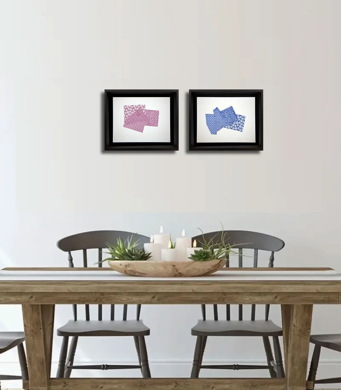 2 Josef Albers Silkscreens ORIGINAL (2pc SET) LIMITED Ed. w/Frame