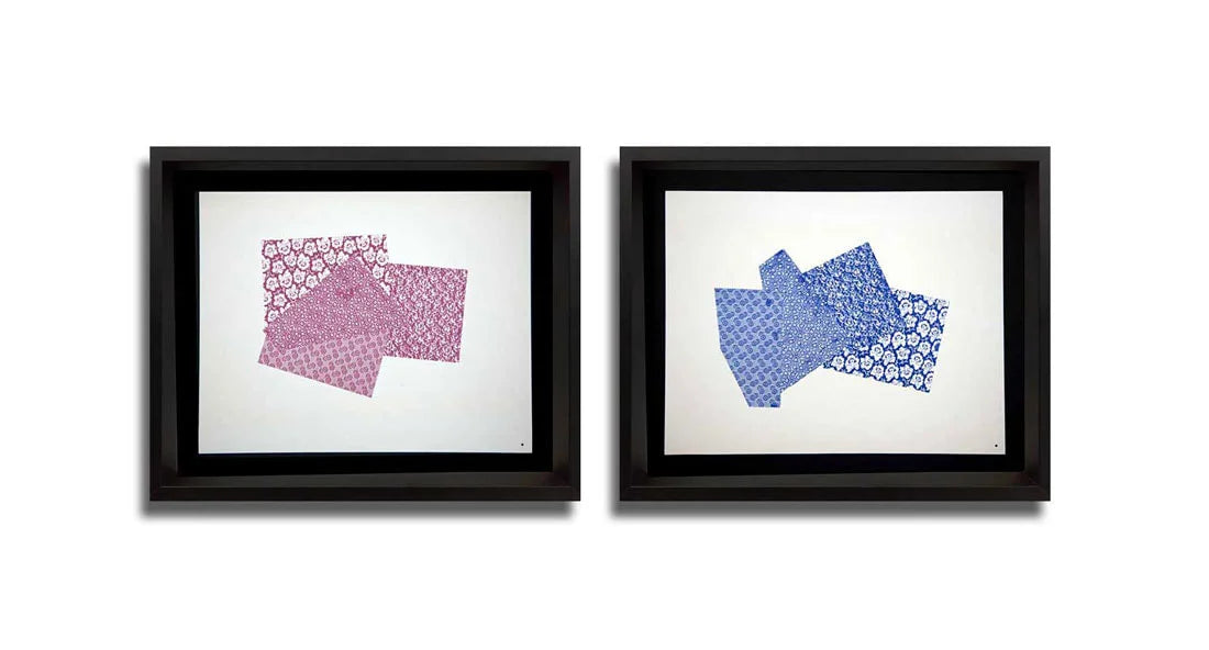 2 Josef Albers Silkscreens ORIGINAL (2pc SET) LIMITED Ed. w/Frame